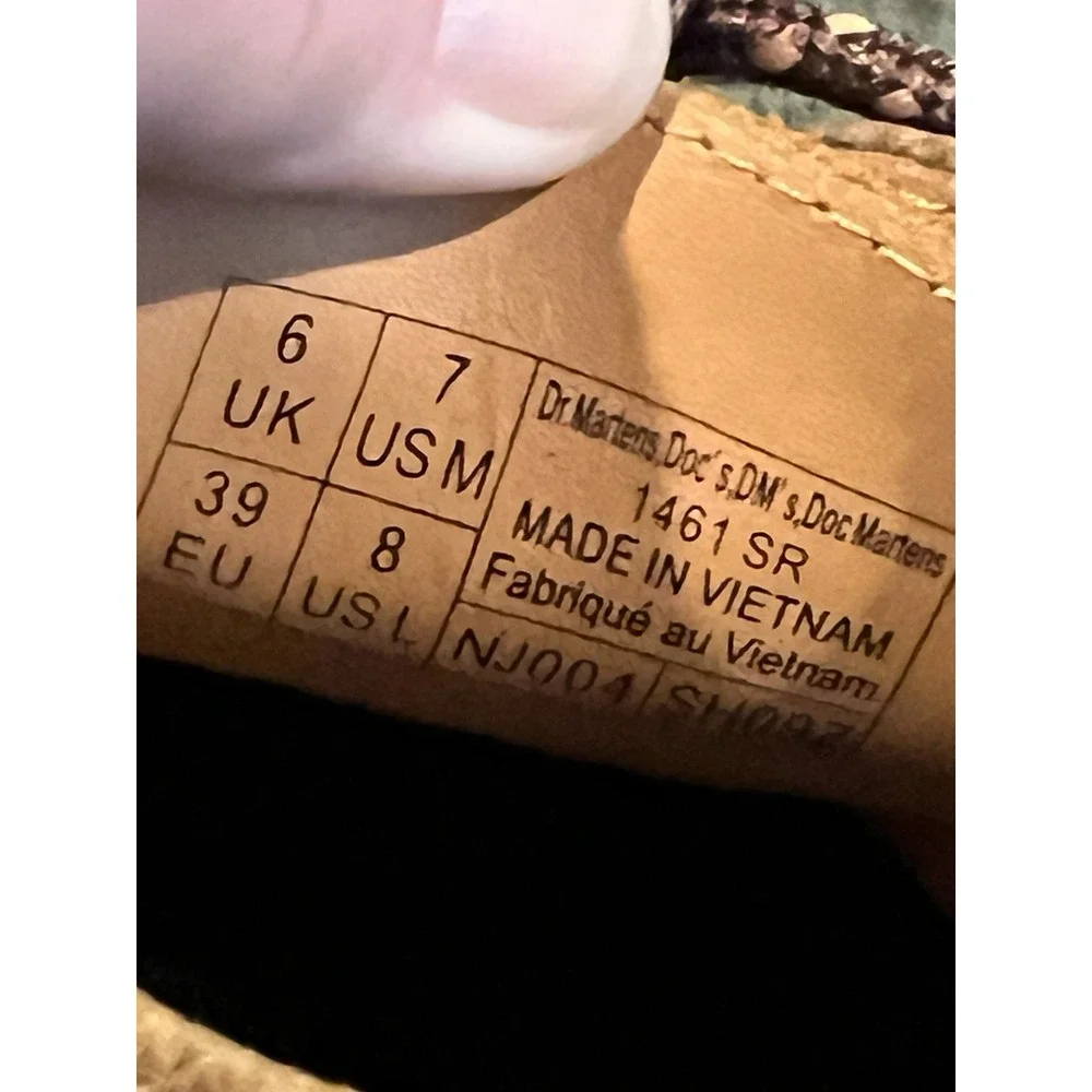 Dr Martens 1461 SR Soft‎ Wair Men's 7 Brown Leather Shoes